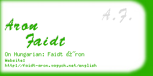 aron faidt business card